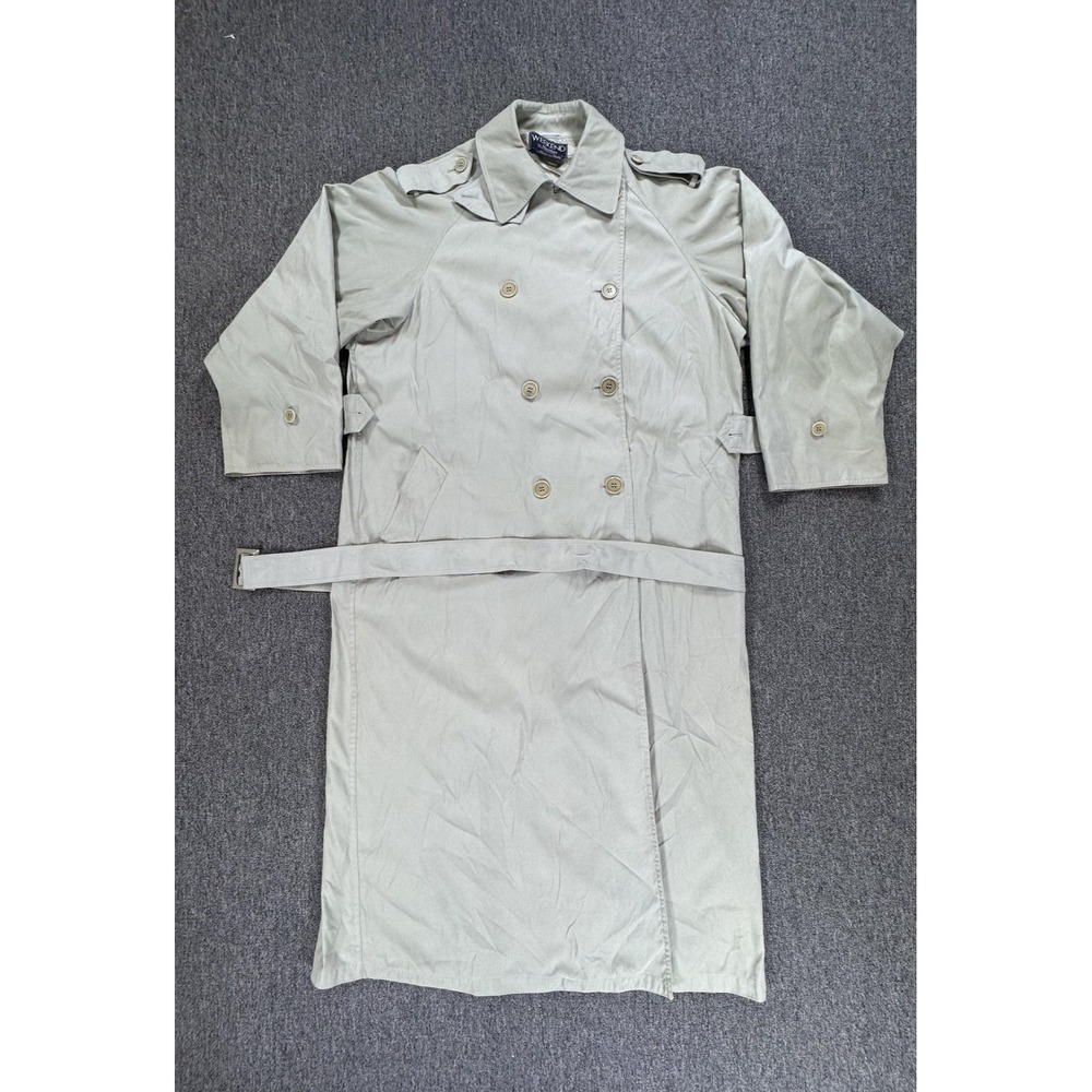 MaxMara Coat Womens 8 Beige‎ Classic Trench Weekend Belted Long Lined Italy